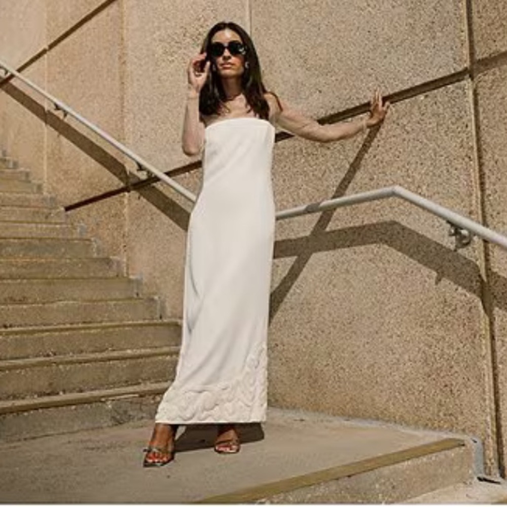 NWT AntonioMelani Elizabeth Damrich Babe Mesh Long Sleeve Crepe Soutache DRESS - Picture 7 of 17
